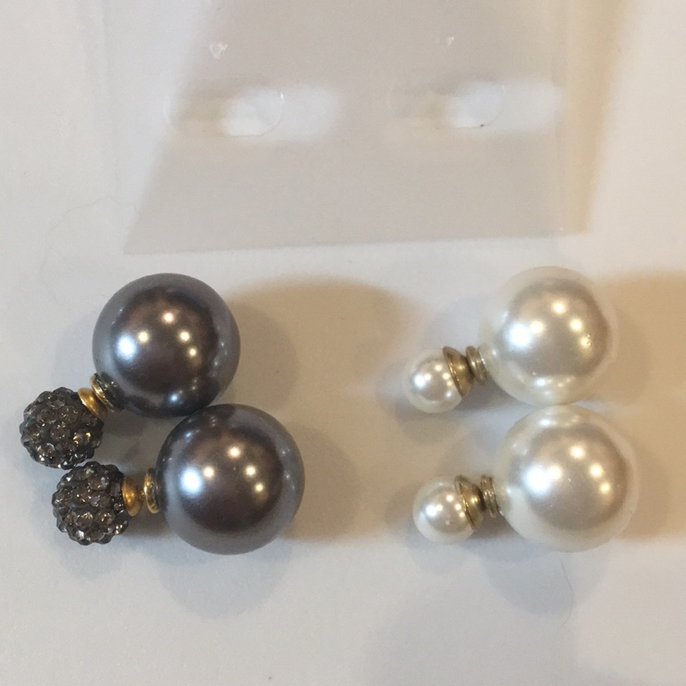STEELTIME Stainless Steel Faux Pearl Earrings